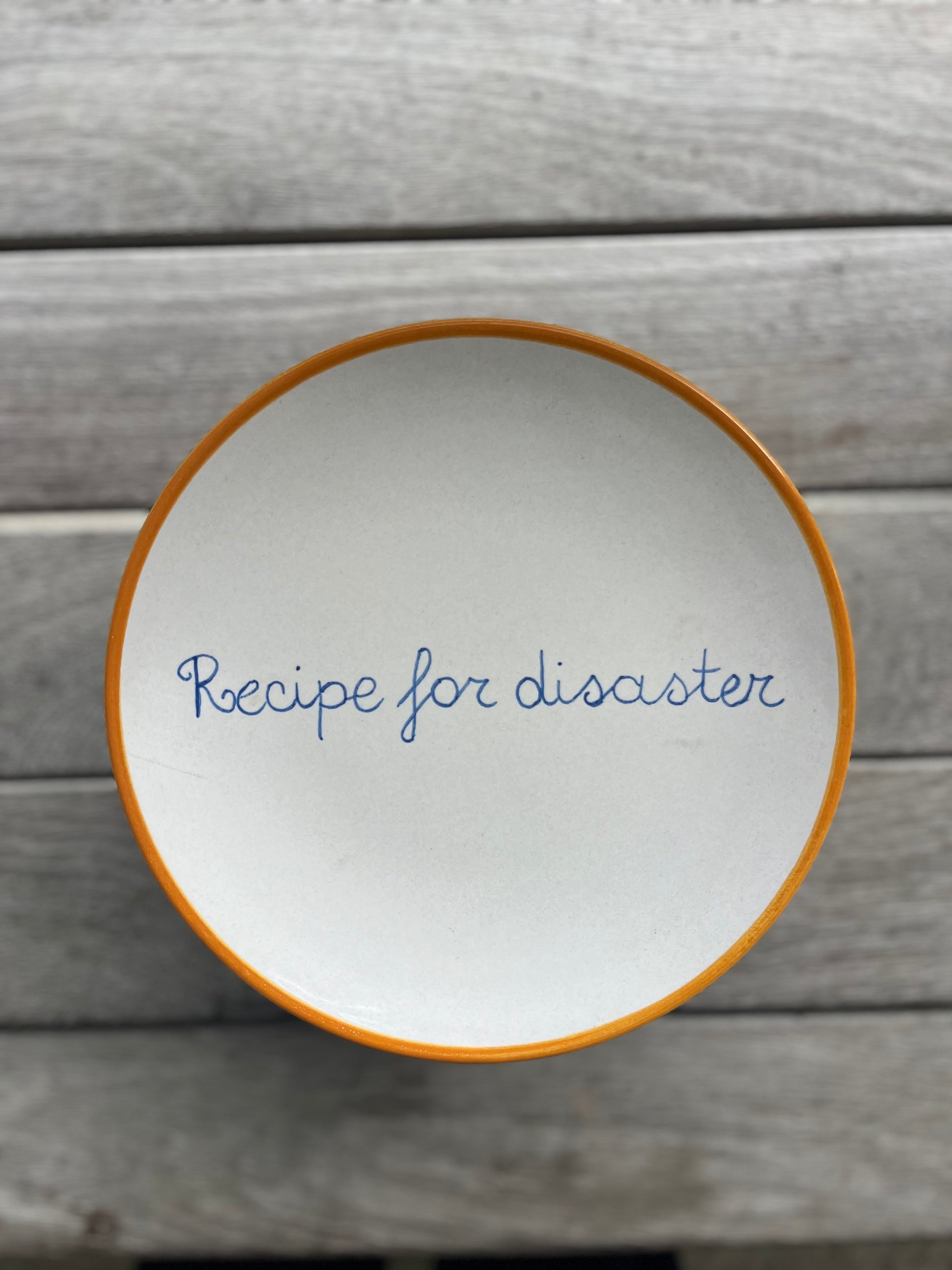 "Recipe for Disaster" Plate